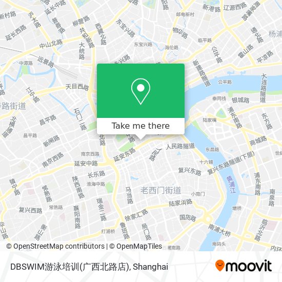 DBSWIM游泳培训(广西北路店) map