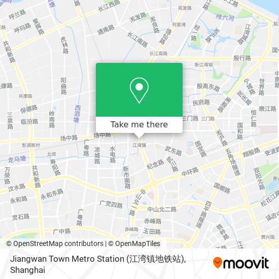 Jiangwan Town Metro Station (江湾镇地铁站) map