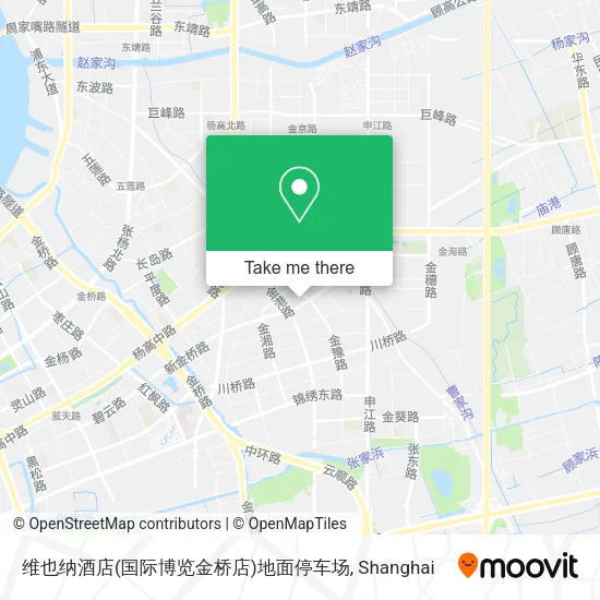 维也纳酒店(国际博览金桥店)地面停车场 map