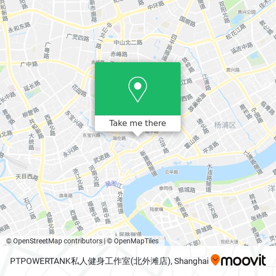 PTPOWERTANK私人健身工作室(北外滩店) map