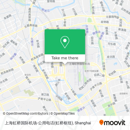 上海虹桥国际机场-公用电话(虹桥枢纽) map