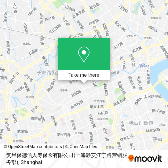 复星保德信人寿保险有限公司(上海静安江宁路营销服务部) map