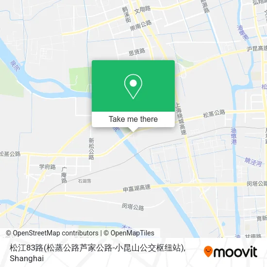 松江83路(松蒸公路芦家公路-小昆山公交枢纽站) map