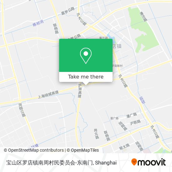 宝山区罗店镇南周村民委员会-东南门 map