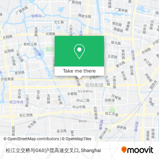 松江立交桥与G60沪昆高速交叉口 map