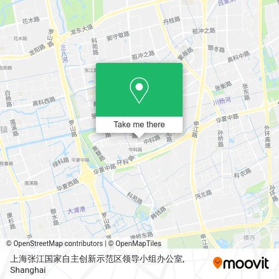 上海张江国家自主创新示范区领导小组办公室 map