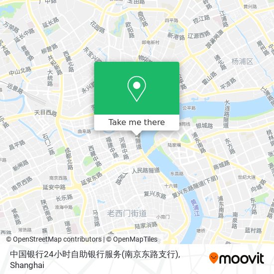 中国银行24小时自助银行服务(南京东路支行) map