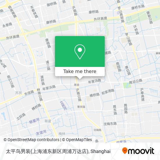 太平鸟男装(上海浦东新区周浦万达店) map