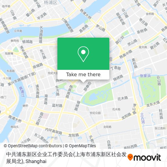 中共浦东新区企业工作委员会(上海市浦东新区社会发展局北) map