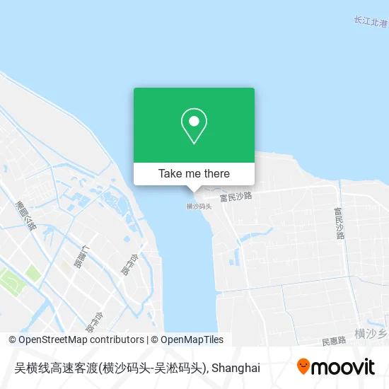 吴横线高速客渡(横沙码头-吴淞码头) map