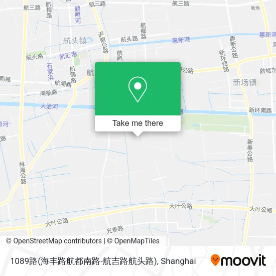 1089路(海丰路航都南路-航吉路航头路) map