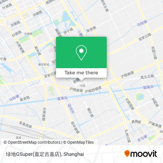 绿地GSuper(嘉定吉嘉店) map