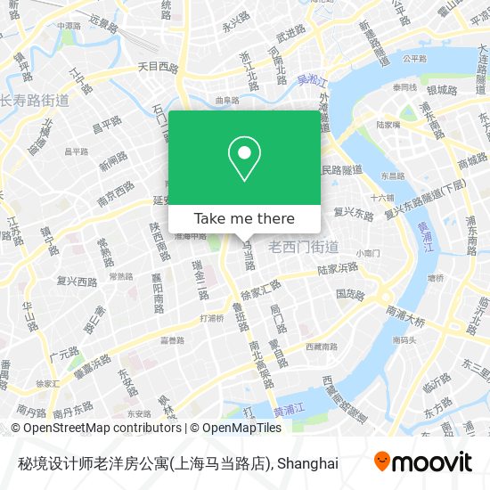 秘境设计师老洋房公寓(上海马当路店) map