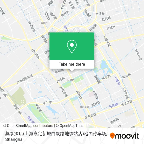 莫泰酒店(上海嘉定新城白银路地铁站店)地面停车场 map