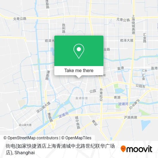街电(如家快捷酒店上海青浦城中北路世纪联华广场店) map