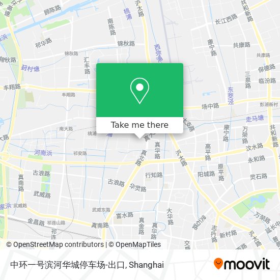 中环一号滨河华城停车场-出口 map