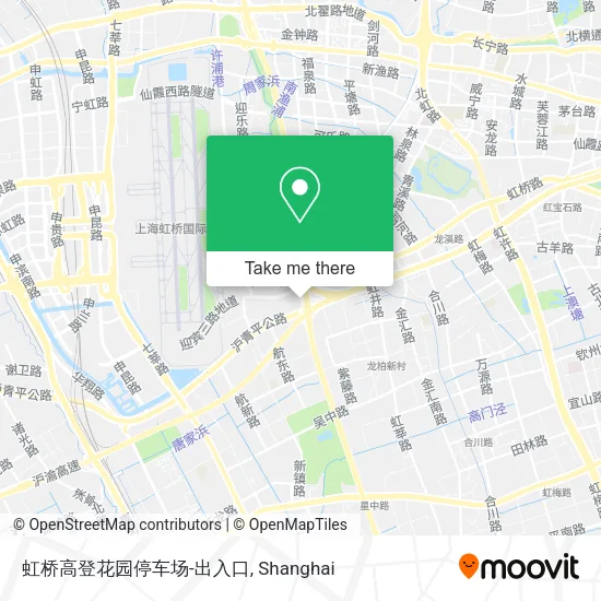 虹桥高登花园停车场-出入口 map