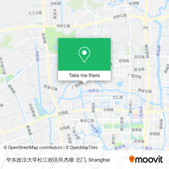 华东政法大学松江校区尚杰楼-北门 map
