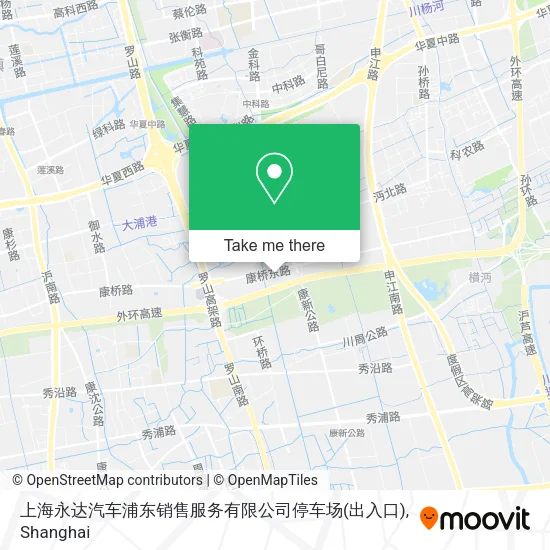 上海永达汽车浦东销售服务有限公司停车场(出入口) map