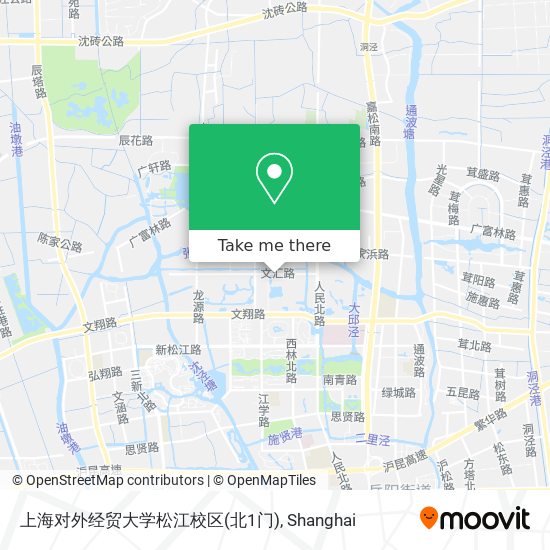 上海对外经贸大学松江校区(北1门) map