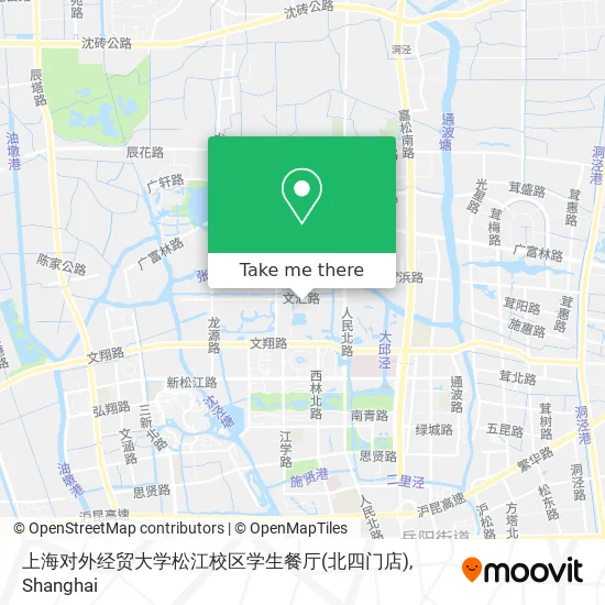 上海对外经贸大学松江校区学生餐厅(北四门店) map