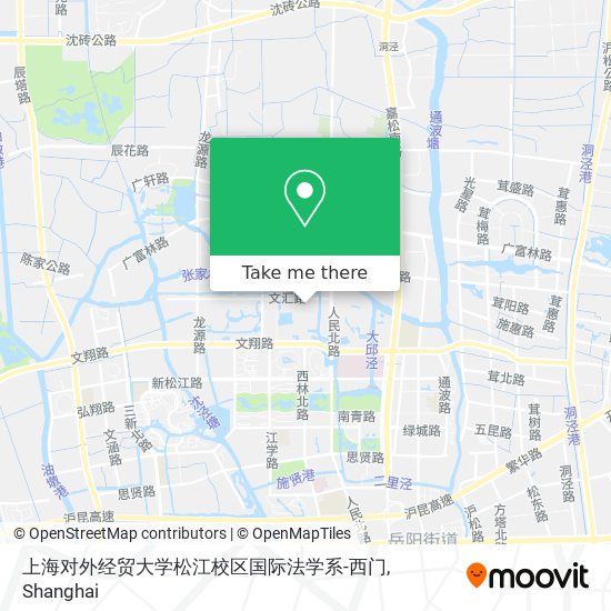 上海对外经贸大学松江校区国际法学系-西门 map