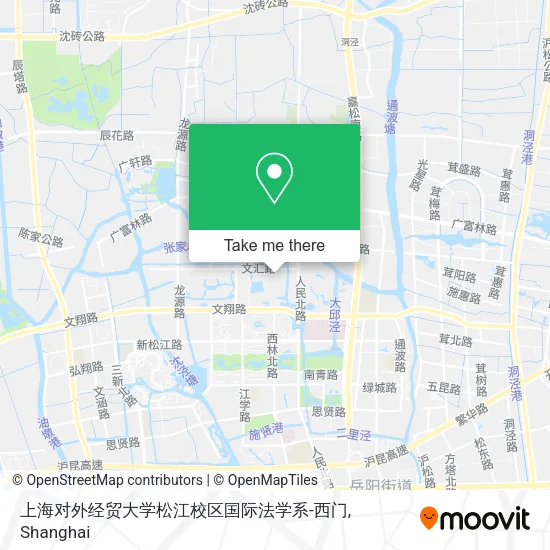 上海对外经贸大学松江校区国际法学系-西门 map