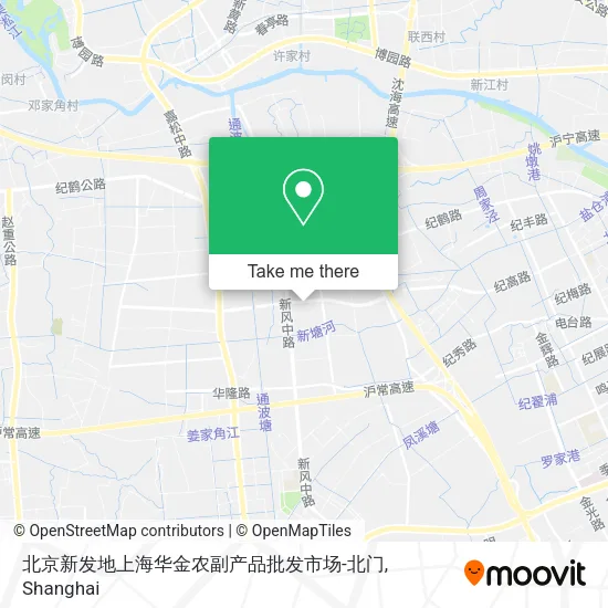 北京新发地上海华金农副产品批发市场-北门 map