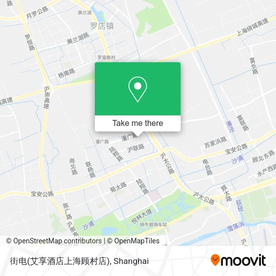 街电(艾享酒店上海顾村店) map