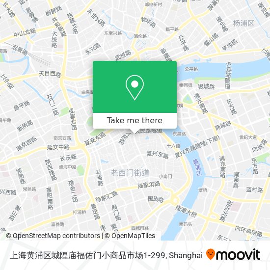 上海黄浦区城隍庙福佑门小商品市场1-299 map