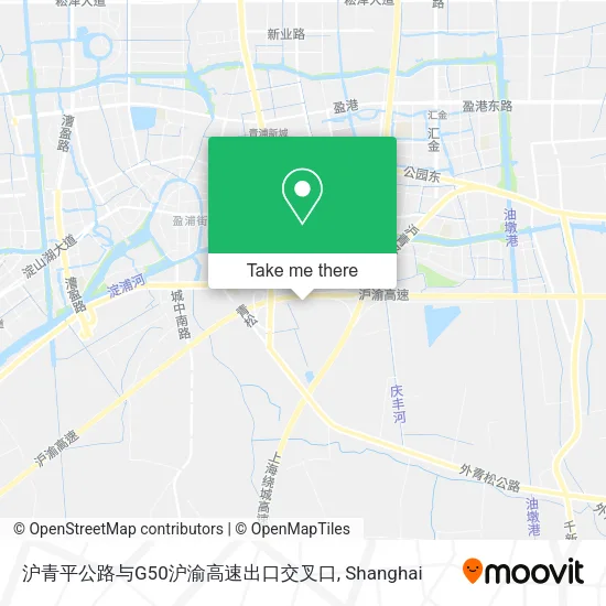 沪青平公路与G50沪渝高速出口交叉口 map