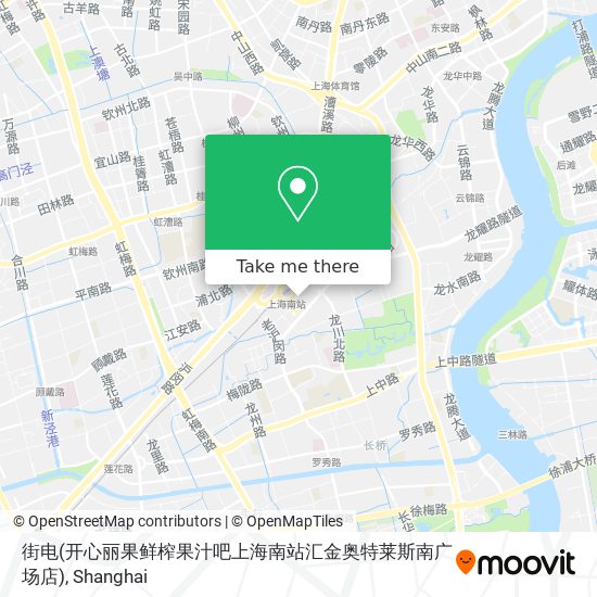 街电(开心丽果鲜榨果汁吧上海南站汇金奥特莱斯南广场店) map