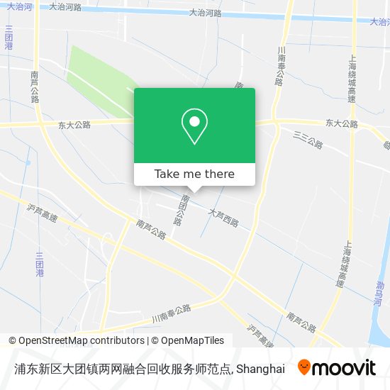 浦东新区大团镇两网融合回收服务师范点 map