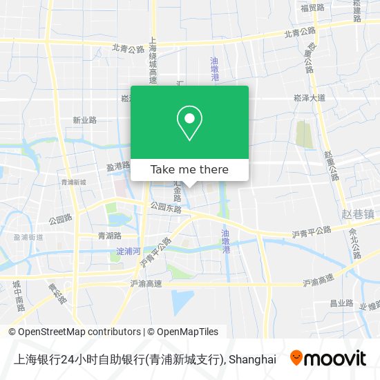 上海银行24小时自助银行(青浦新城支行) map
