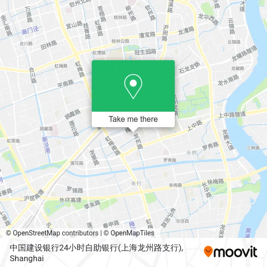 中国建设银行24小时自助银行(上海龙州路支行) map