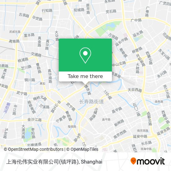 上海伦伟实业有限公司(镇坪路) map