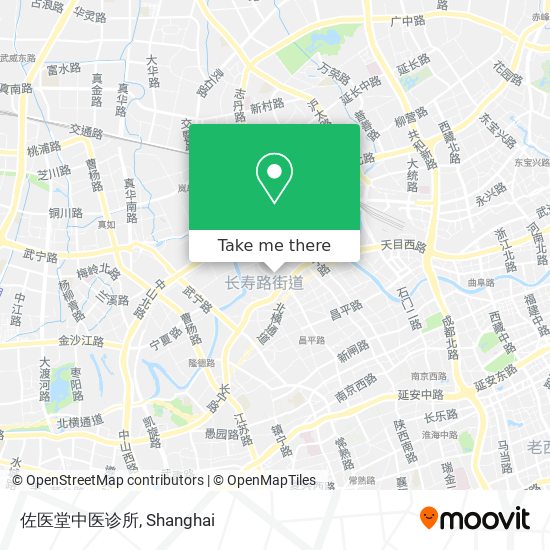 How To Get To 佐医堂中医诊所in 长寿路街道by Metro Or Bus