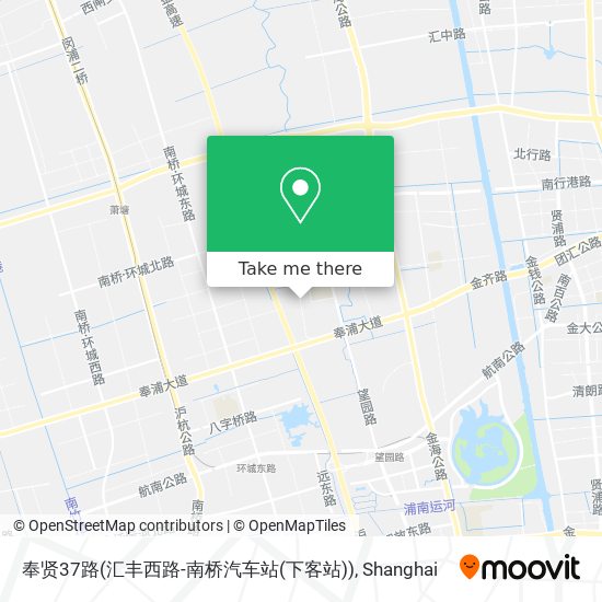 奉贤37路(汇丰西路-南桥汽车站(下客站)) map