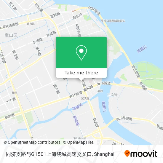 同济支路与G1501上海绕城高速交叉口 map