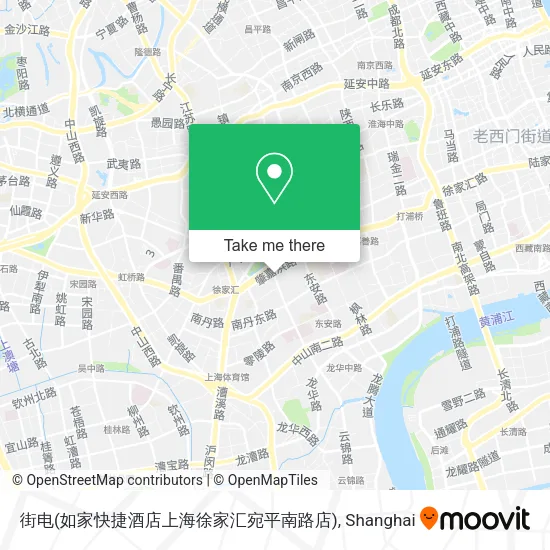街电(如家快捷酒店上海徐家汇宛平南路店) map