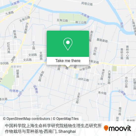 中国科学院上海生命科学研究院植物生理生态研究所作物栽培与育种基地-西南门 map