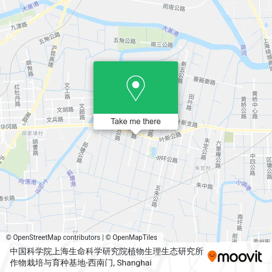 中国科学院上海生命科学研究院植物生理生态研究所作物栽培与育种基地-西南门 map