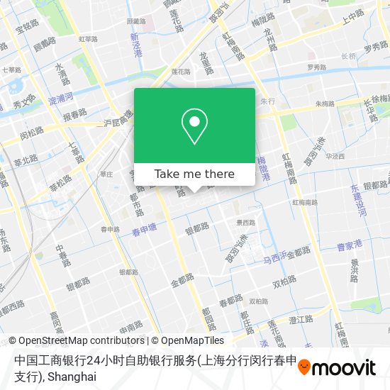 中国工商银行24小时自助银行服务(上海分行闵行春申支行) map