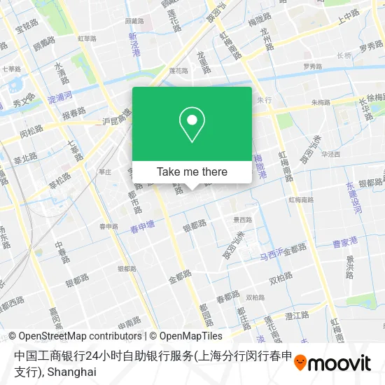 中国工商银行24小时自助银行服务(上海分行闵行春申支行) map