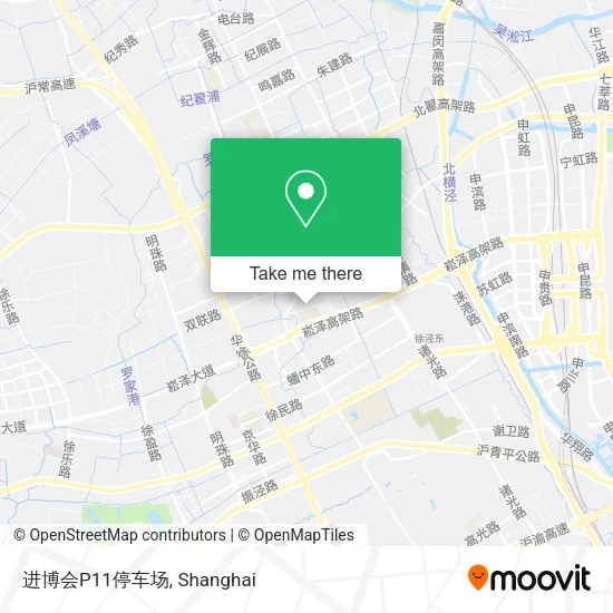 进博会P11停车场 map