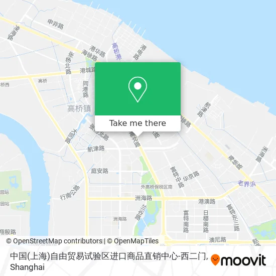 中国(上海)自由贸易试验区进口商品直销中心-西二门 map
