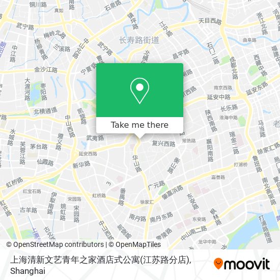 上海清新文艺青年之家酒店式公寓(江苏路分店) map