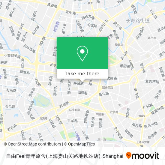 自由Feel青年旅舍(上海娄山关路地铁站店) map