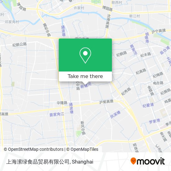 上海潆绿食品贸易有限公司 map