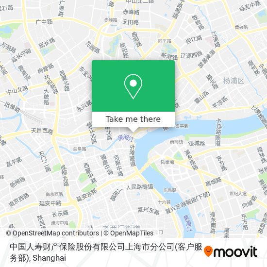 中国人寿财产保险股份有限公司上海市分公司(客户服务部) map